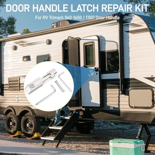RV Handle Latch Repair Kit, Door Replacement Interior Assembly for Trimark