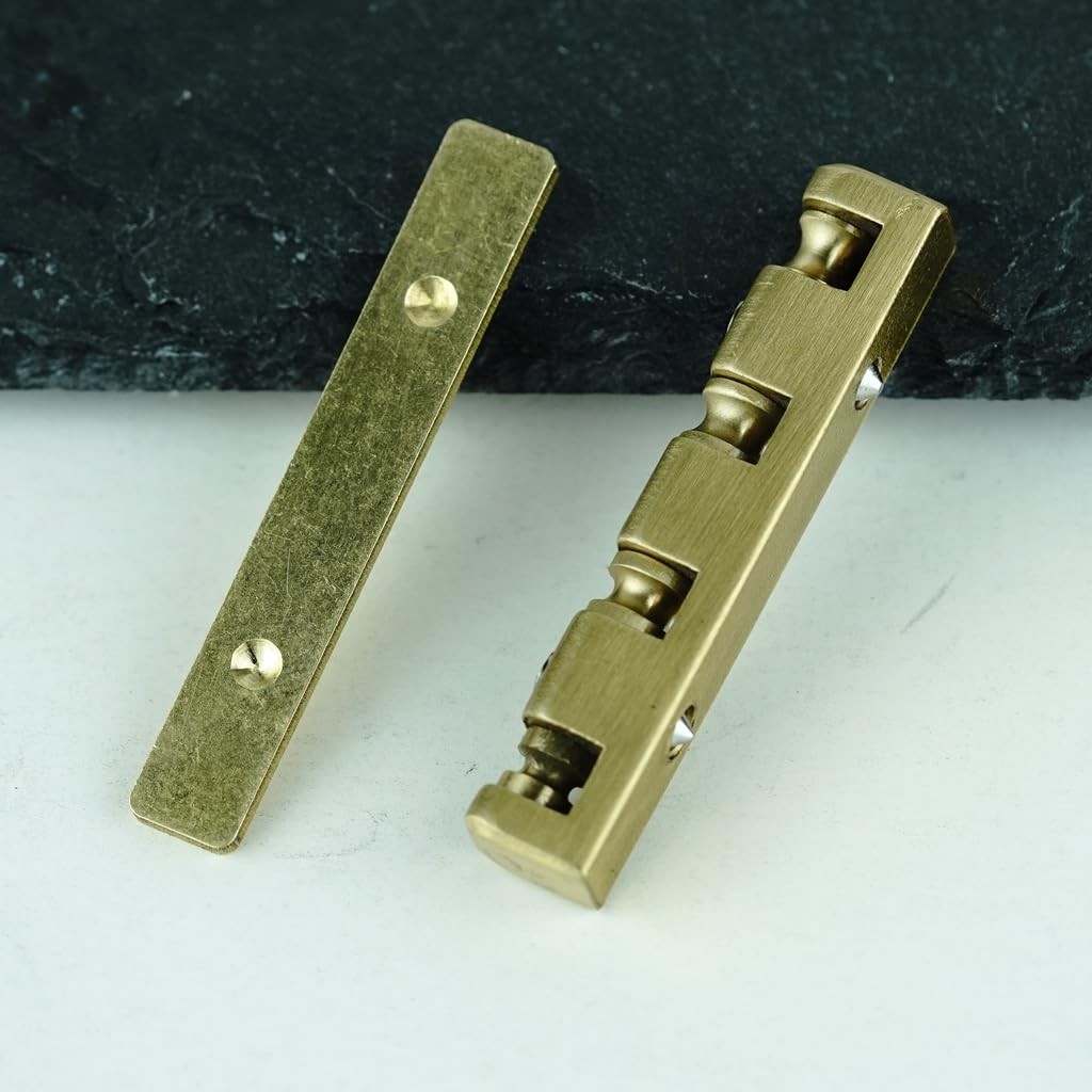 Guyker 4 String Bass Guitar Nut, Height Adjustable 38mm Brass Roller Nut Spli