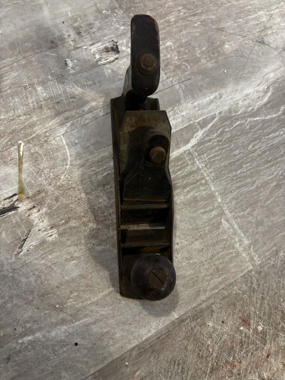 This is a vintage hand plane, likely a Stanley Bailey model.