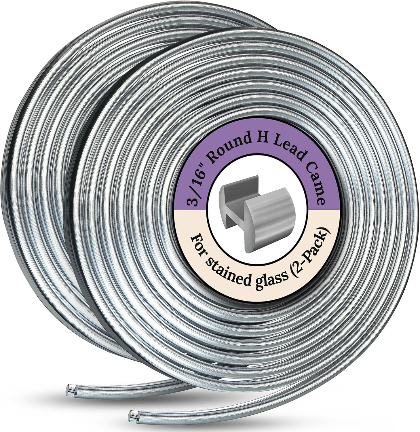 3/16'' round H Lead Came for Stained Glass - 12 Ft H Channel Lead Hobby Came for