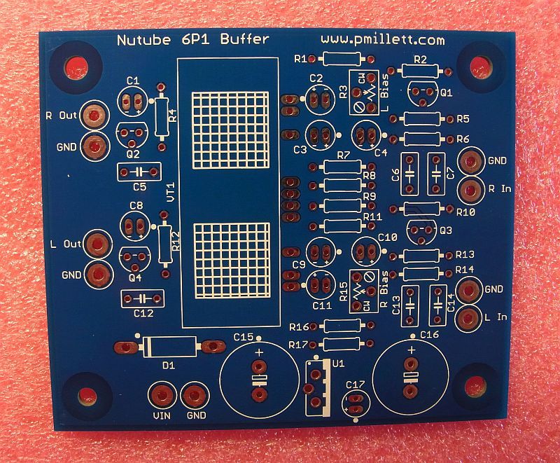 DIY PCB only - Buffer PCB using the Korg Nutube 6P1