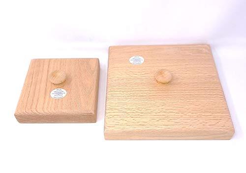 Quilters Clapper Made From 1 Piece Solid Red Oak Set 6"x6" and 9"x9" Designed