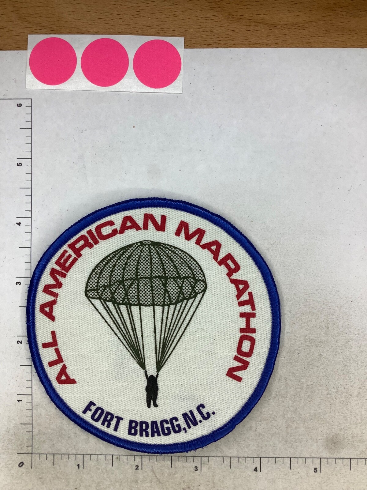 VINTAGE US ARMY ALL AMERICAN MARATHON FORT BRAGG, NC PATCH