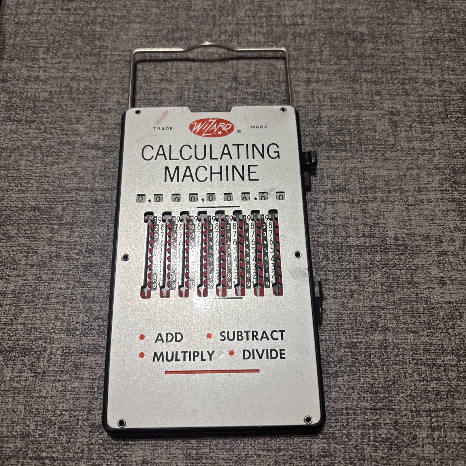Vintage Wizard Calculating Machine Mechanical Calculator Made in Germany Math