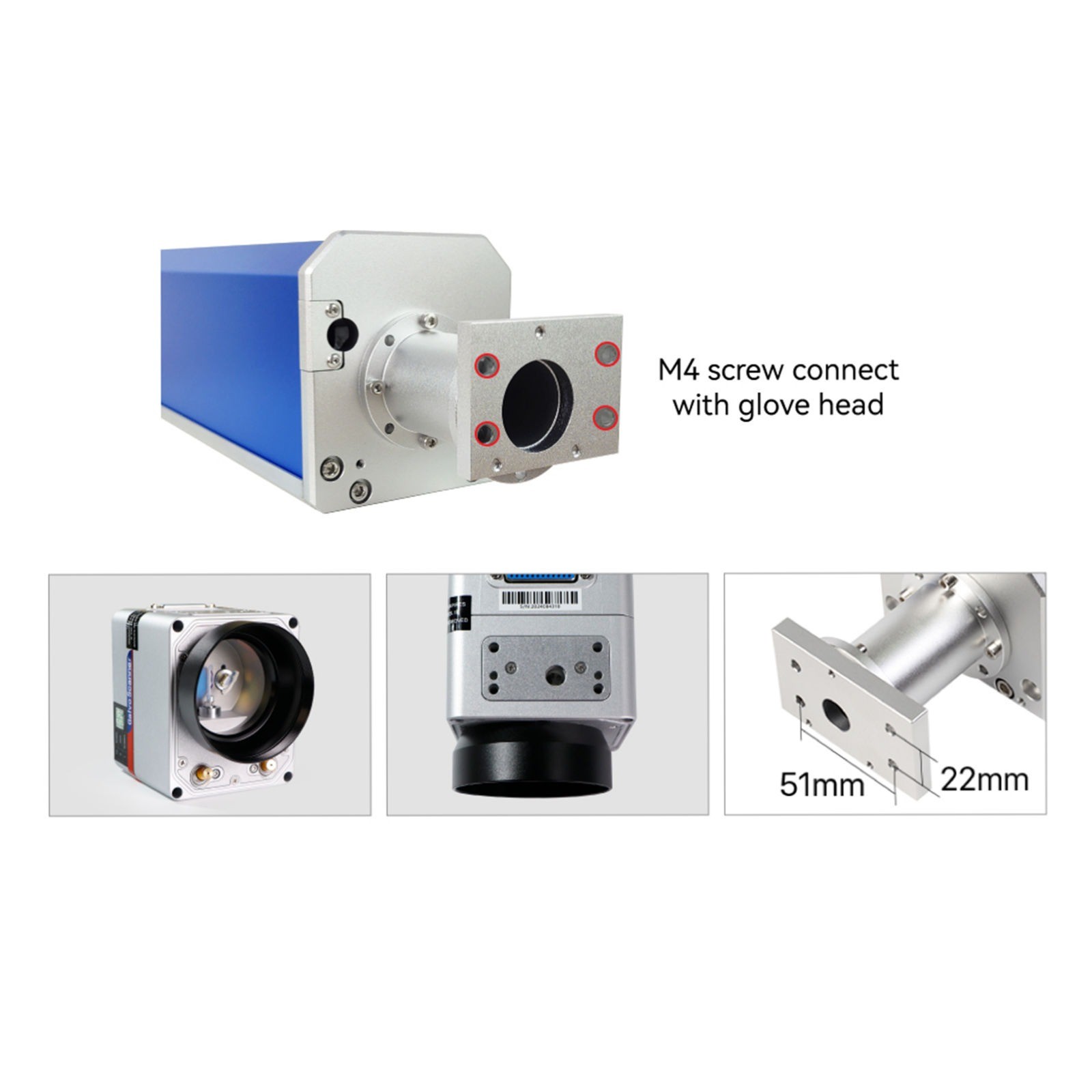 Optical Path Assembly For Fiber Laser Marking Engraving Machine