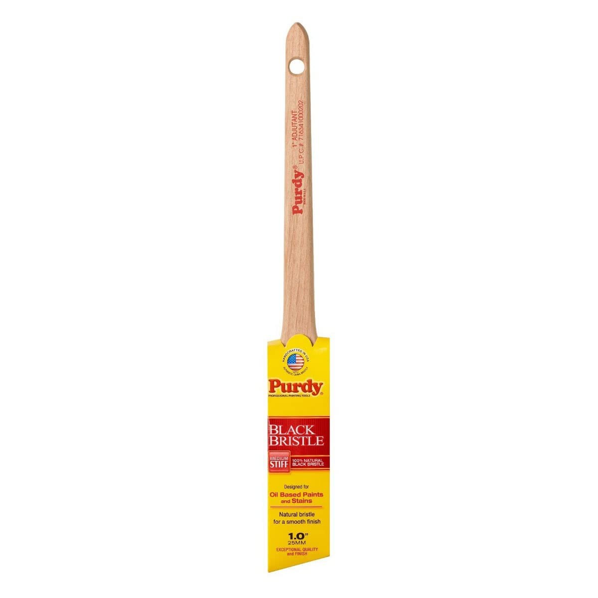 Genuine Purdy Black Bristle Adjutant Angular 1" Paint Brush 144024010