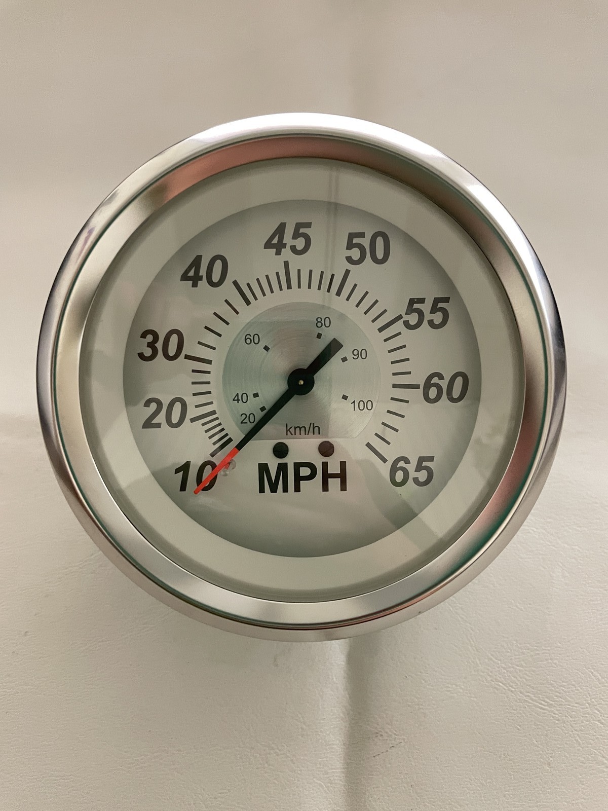 TELEFLEX 67531F SPEEDOMETER GAUGE SILVER BEZEL / WHITE FACE MARINE BOAT