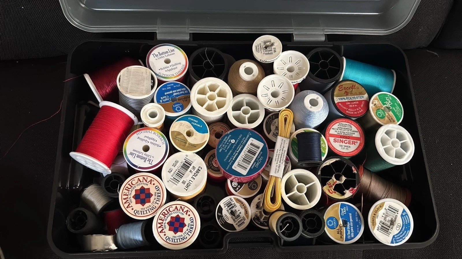 35 Spools of Quality Cotton & Specialty Threads – Assorted Colors and Brands!