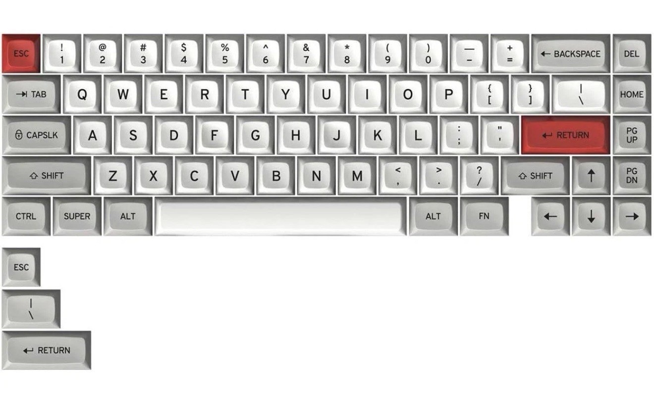 DROP+Matt3o MT3 /dev/tty Keycap Set 65% Keyboards 70-Key Kit Cherry MX Switces