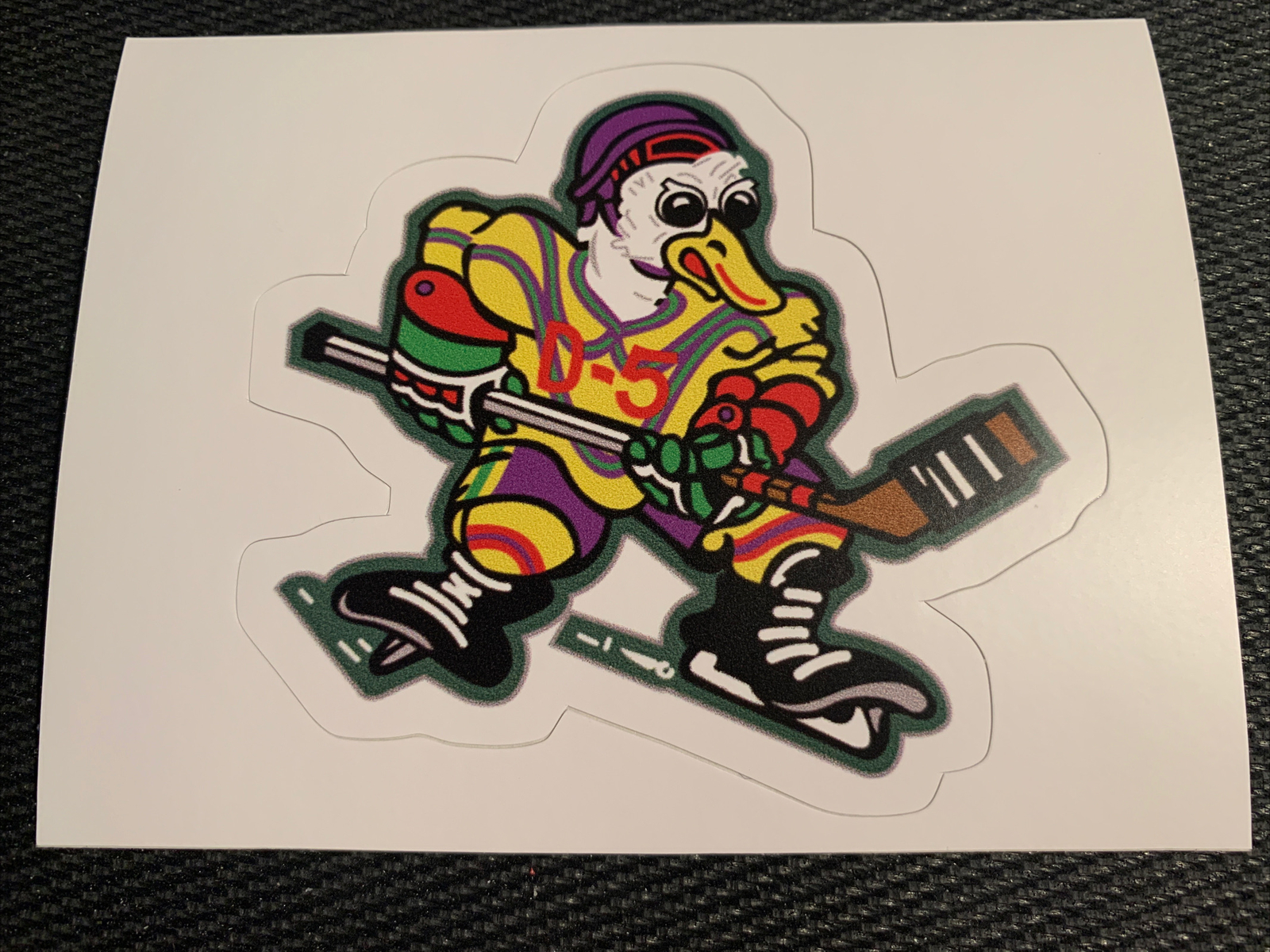 D-5 Mighty Ducks Logo Sticker Decal - 2.75" x 3.1" - Free Shipping