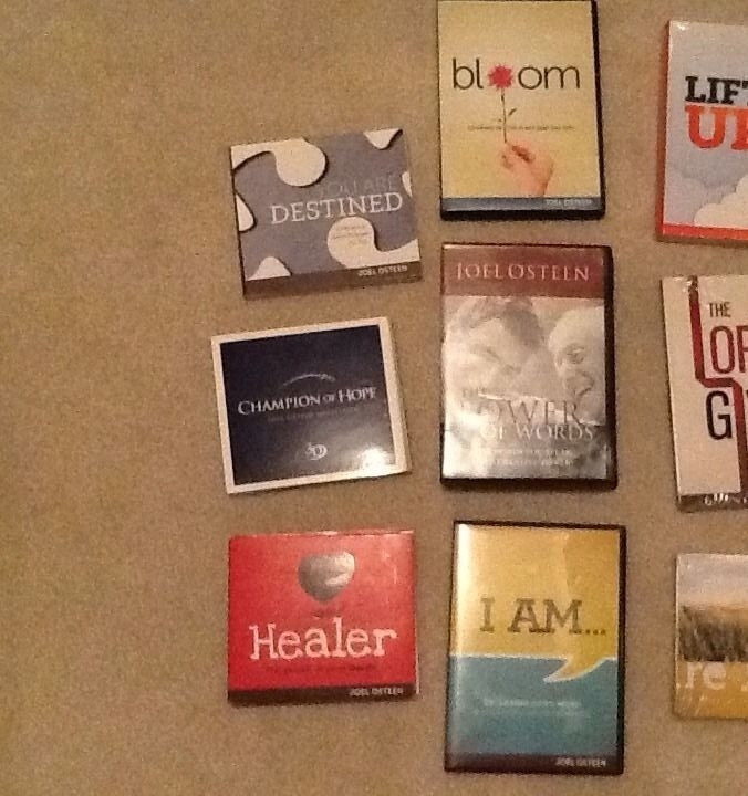 Lot: 9 Joel Osteen CD & DVD Sets Power Your Words Lifted Up