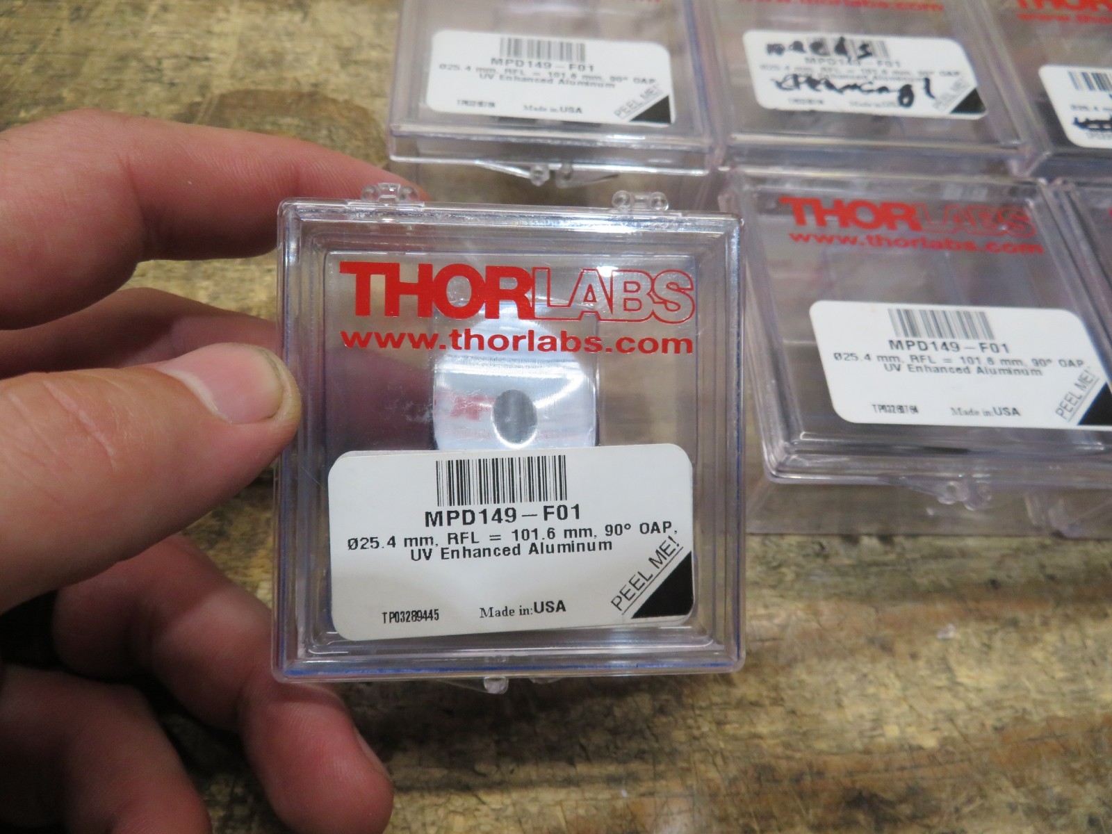 LOT OF 10 ThorLabs MPD119-M01 Ø1" 90° Off-Axis Parabolic Mirror Protected Gold