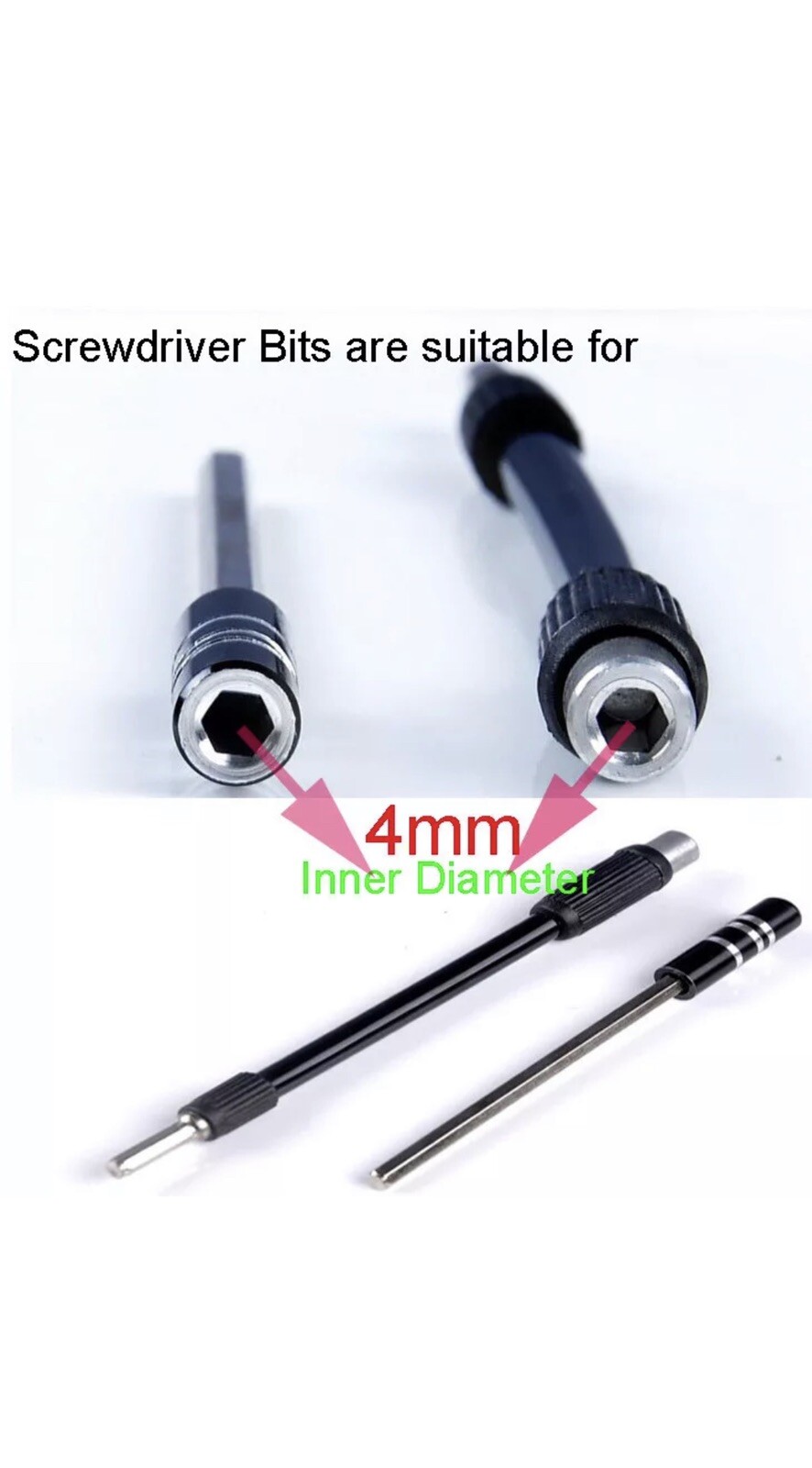6PCS System 4 T6 x 28mm Torx® Screwdriver Micro Bits Hex 4mm
