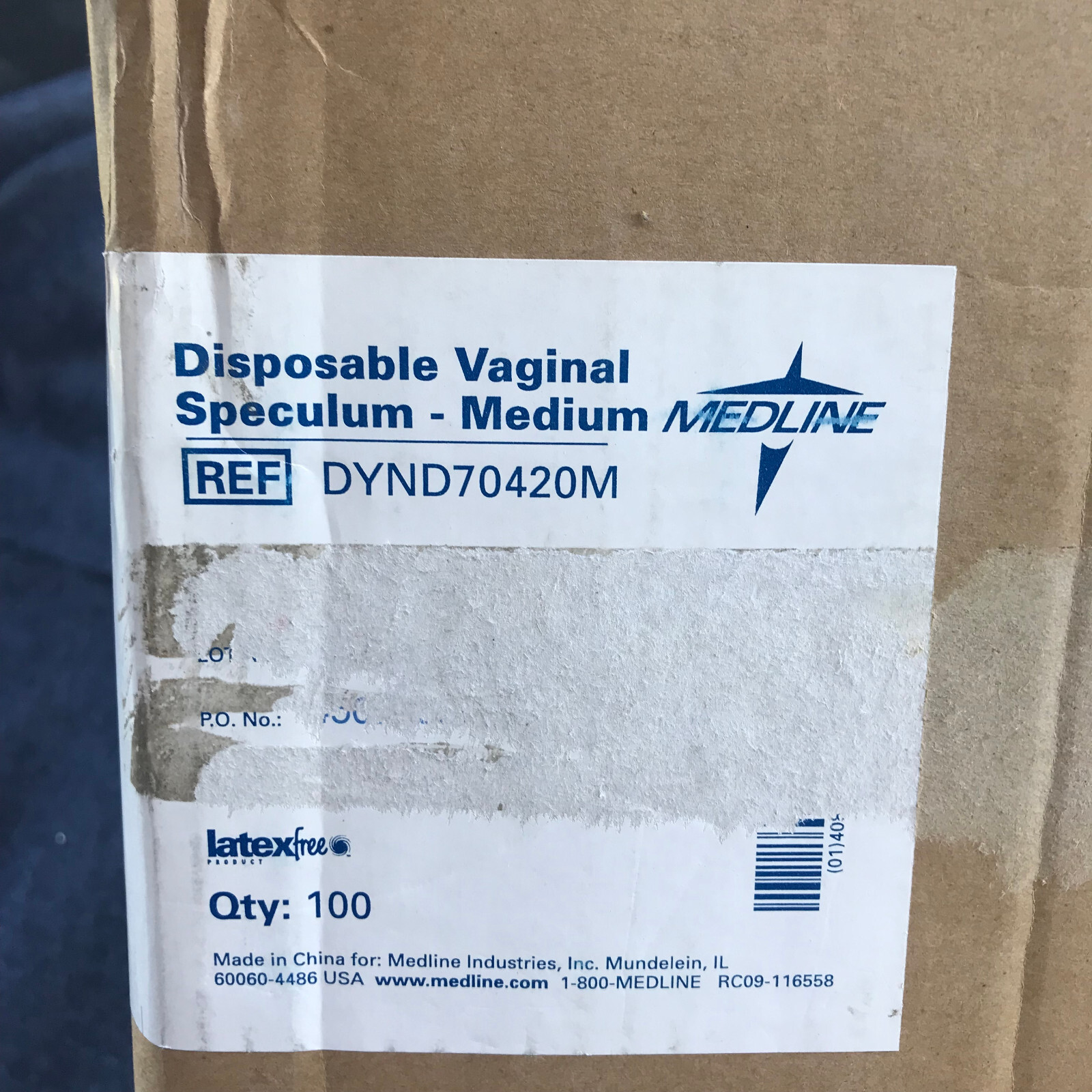 MEDLINE Disposable Vaginal Speculum Ref # DYND70420M SIZE MEDUIM (Box Of 80 Pcs)