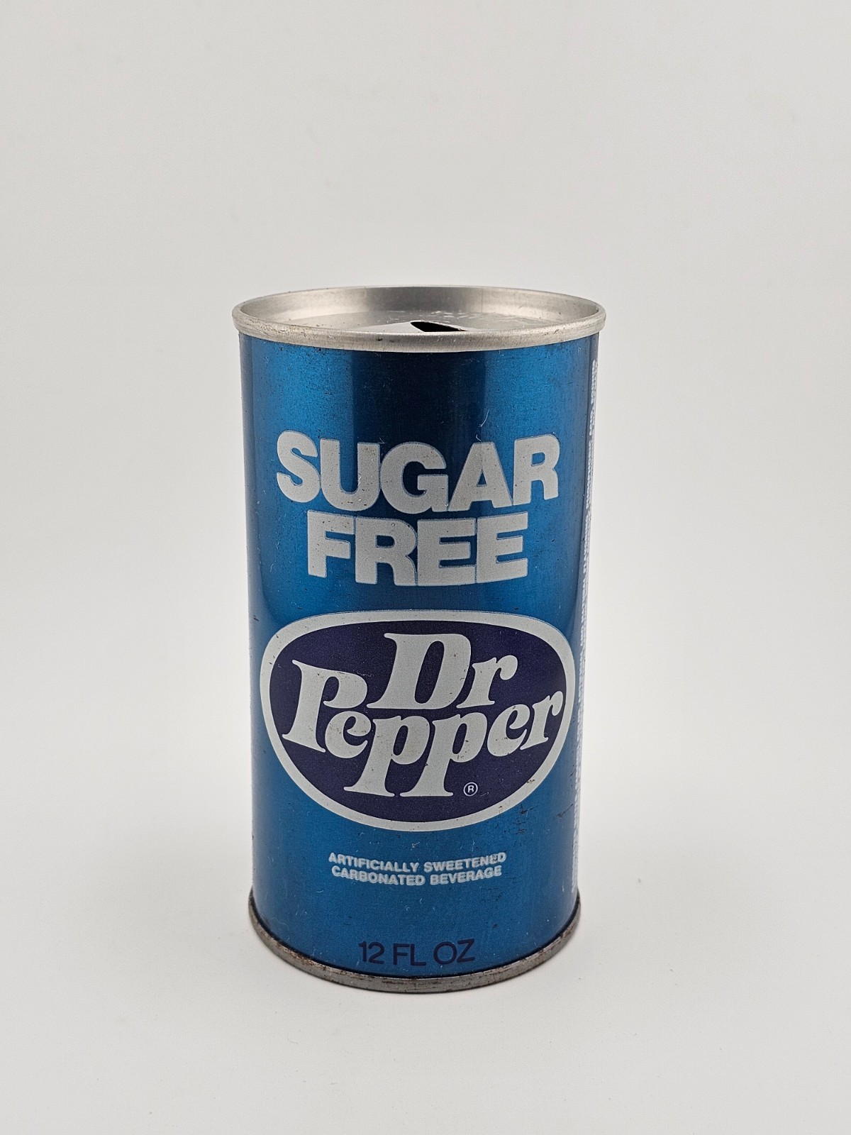 Vintage Steel Pull Tab Sugar Free Dr Pepper 12 oz Empty Can