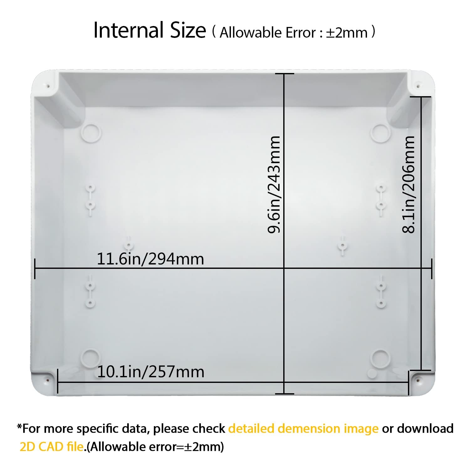 Junction Box, Electrical Box IP65 Water Resistant Dustproof ABS Plastic Proje...
