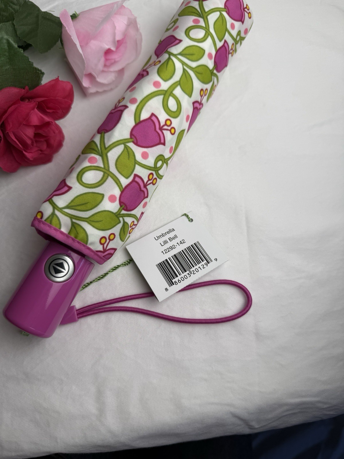 Vera Bradley Lilli Bell Automatic Umbrella RETIRED Rare ❤️💖