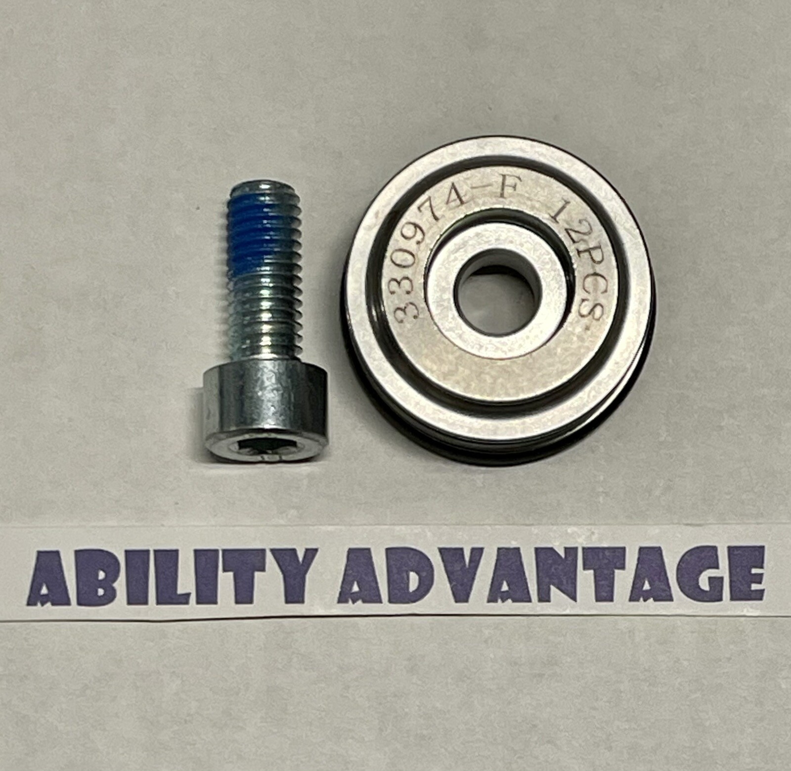 NEW: Permobil FRICTION BRAKE with 12 curvy washers + bolt. NO DUST CAP