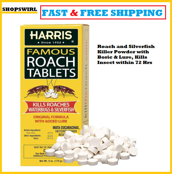 Harris Roach Tablets, Boric Acid Roach and Insects Killer with Lure, Alternative