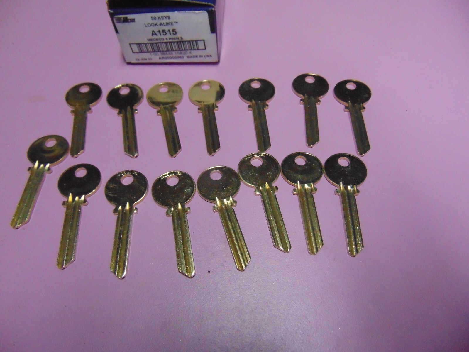 15 KEYS   MEDECO A1515 6 PIN KEYS BLANKS UNCUT       LOCKSMITH