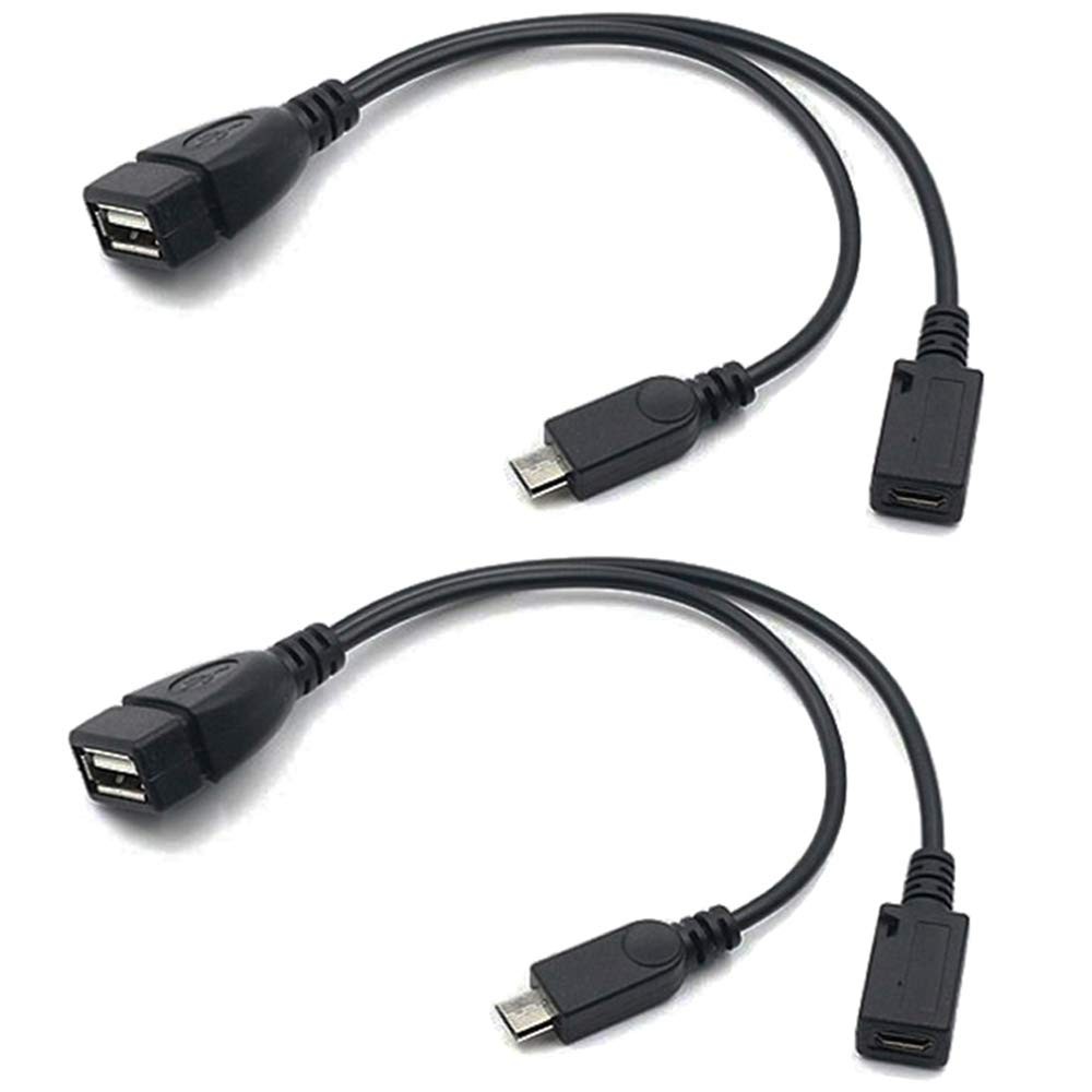 AuviPal 2-in-1 Micro USB to Adapter (OTG Cable + 1 Port, 1 Port