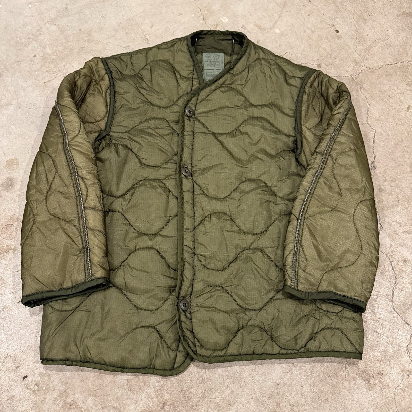 Military Quilted Coat Liner Cold Weather Field GREEN Mens/Womens Size Medium