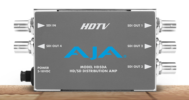AJA HD5DA  1x4 HD/SD SDI Distribution Amp Mini-Converter