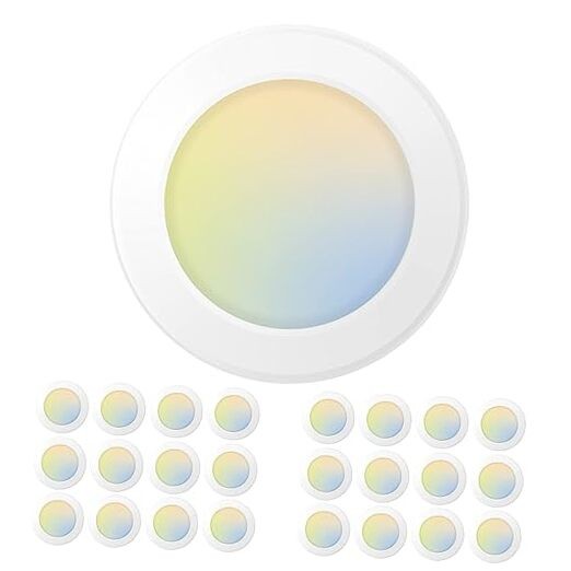 24 Pack 5/6 Inch LED Disk Lights, Dimmable Flush Mount Ceiling 24pack-6inch