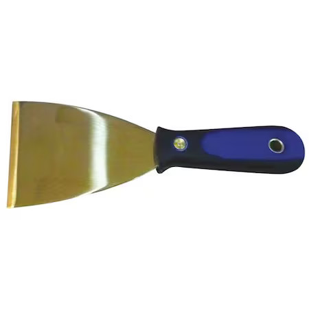 Westward 13A690 Scraper, Bevel/Offset End, Brass, 3"W
