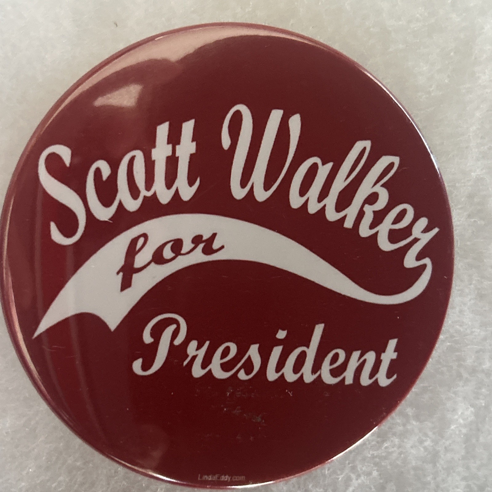 Scott Walker for President Wisconsin  3 1/2” pinback button pin