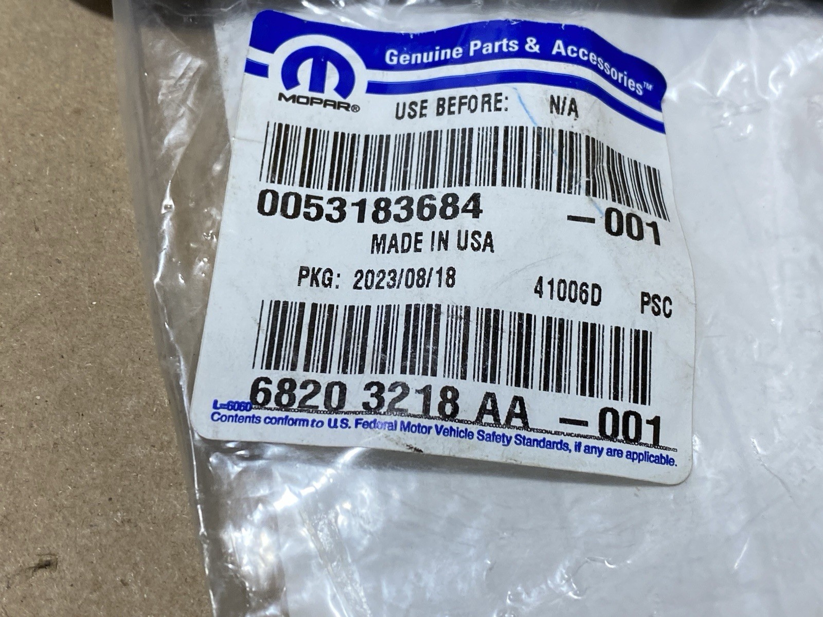 Genuine Mopar Adaptive Cruise Control Bezel 68203218AA