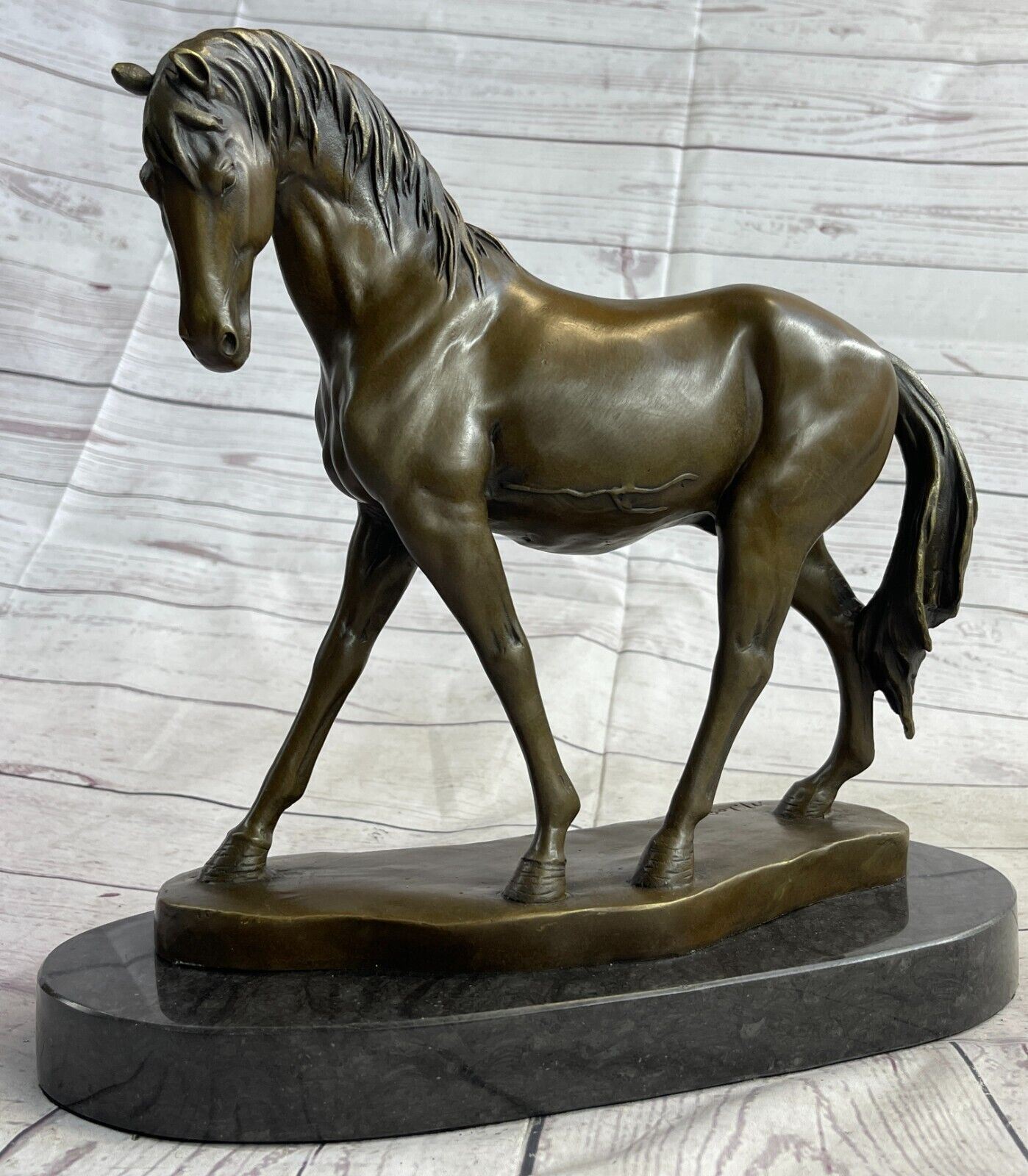 Abstract Horse Bust Bronze Statue Sculpture Modern Art Original Equestrian Sale