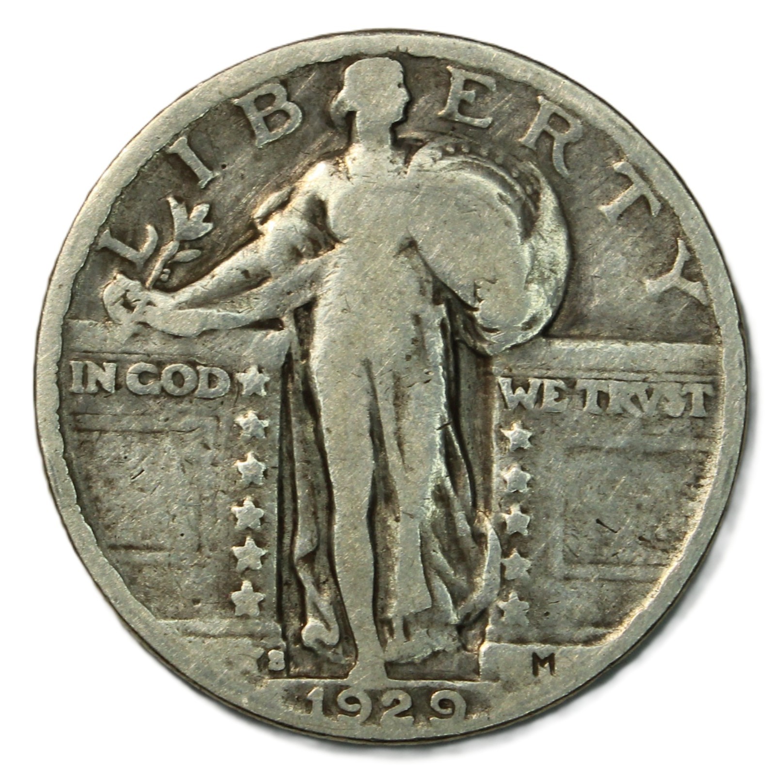 1929-S 25C Standing Liberty Quarter- Choice VF- SMH 1494