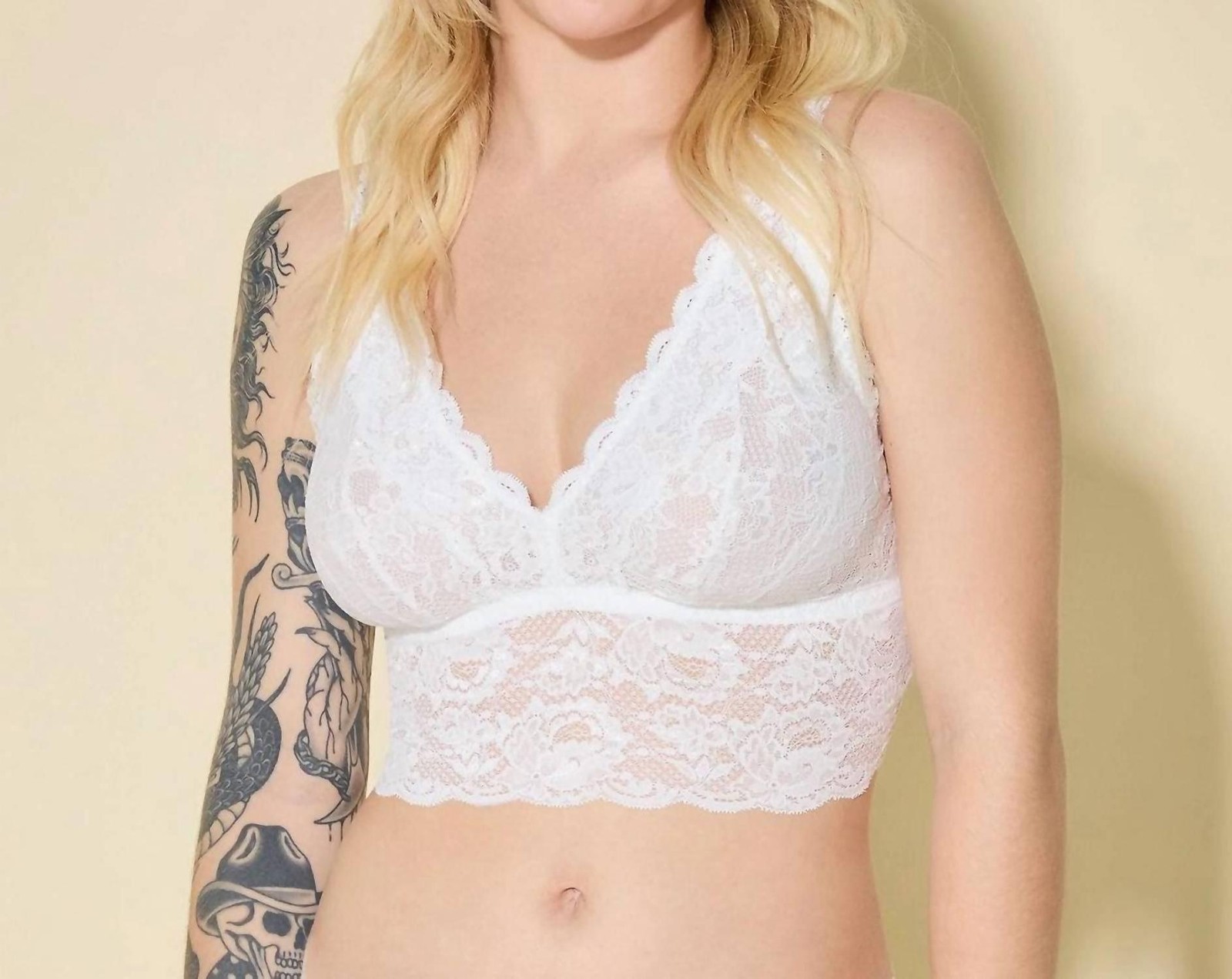 Cosabella Never Say Never Plungie Longline Bralette White