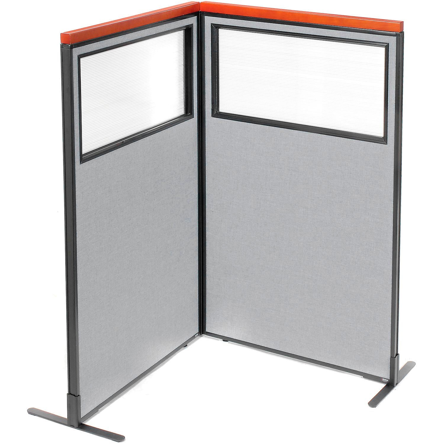 36-1/4"W x 61-1/2"H Deluxe Freestanding 2-Panel Corner Divider with Partial