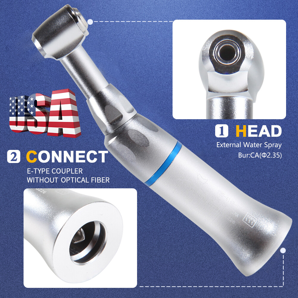 Fit NSK Dental Contra Angle Handpiece Push Button E-type Slow Low Speed