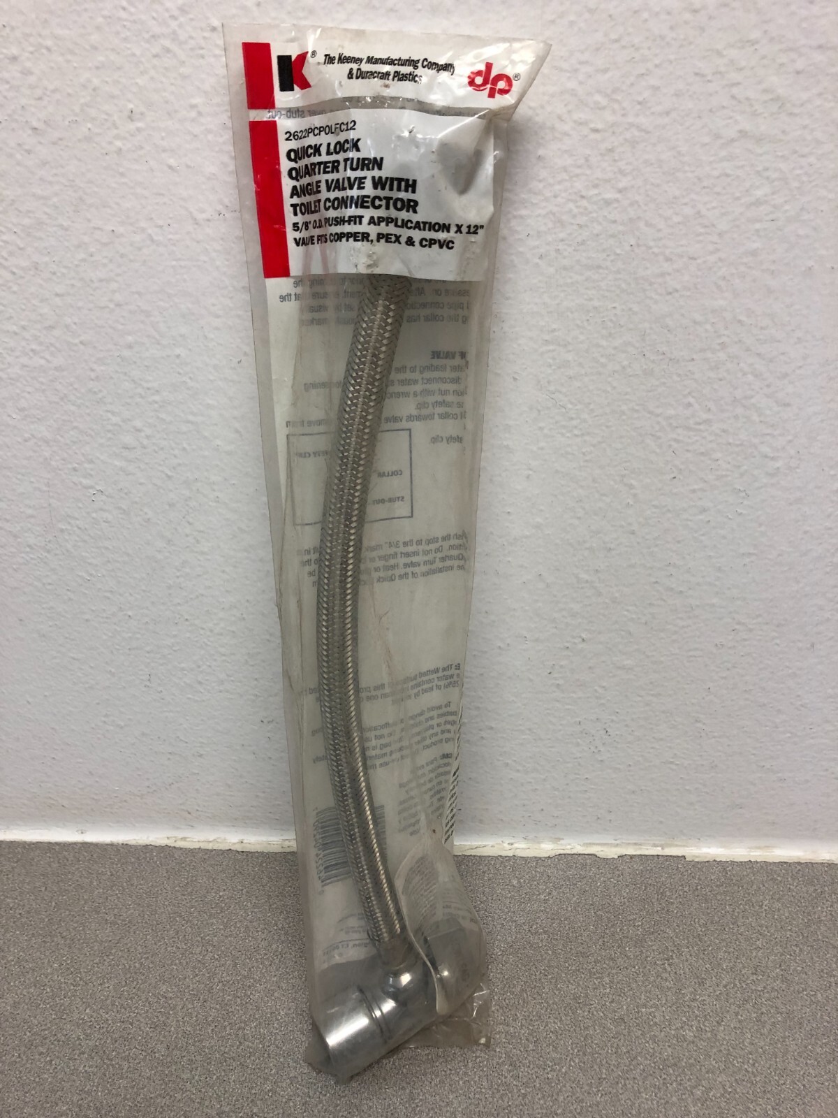 Keeney 2622PCPOLFC12 1/2 in. FIP in. X 1/4 in. Brass Supply Valve