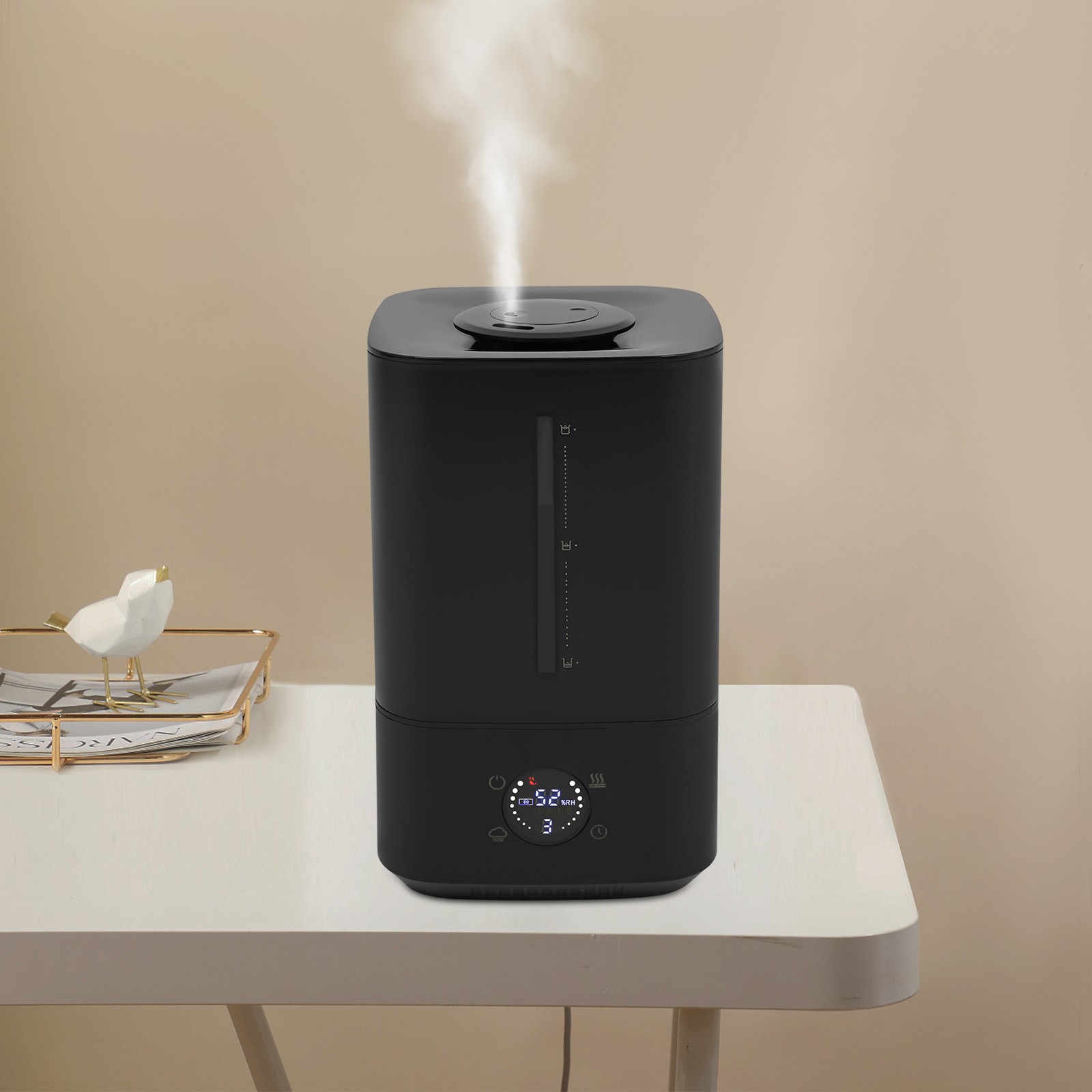 6L Hot and Cold Mist Humidifier 3 Levels Fog Volume Humidifier for Home 110-220V