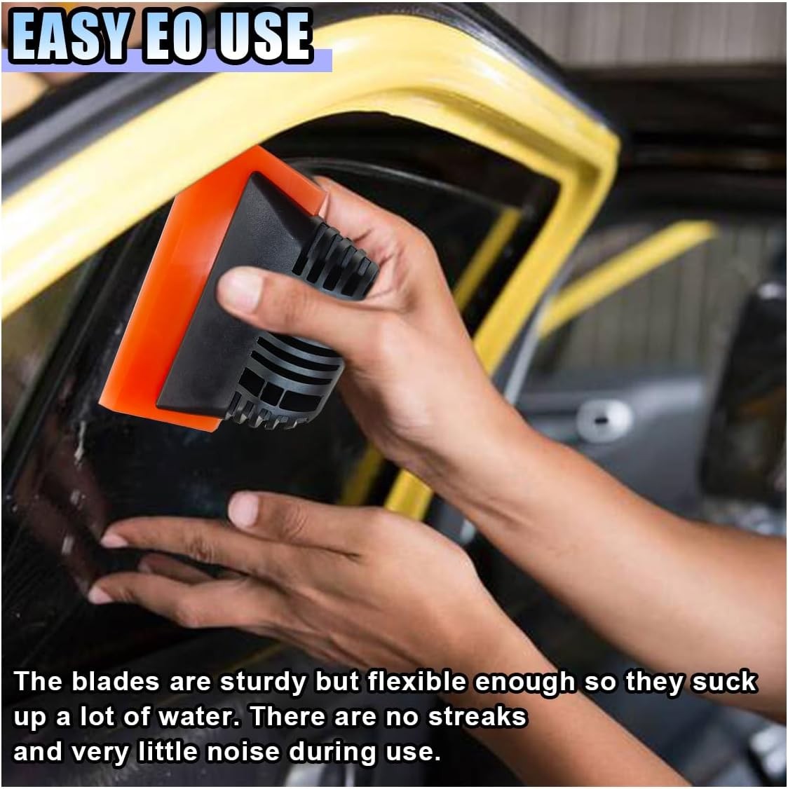 Small Squeegee, Window Tint Squeegee, Rubber Non-Slip Handle Squeegee, Orange