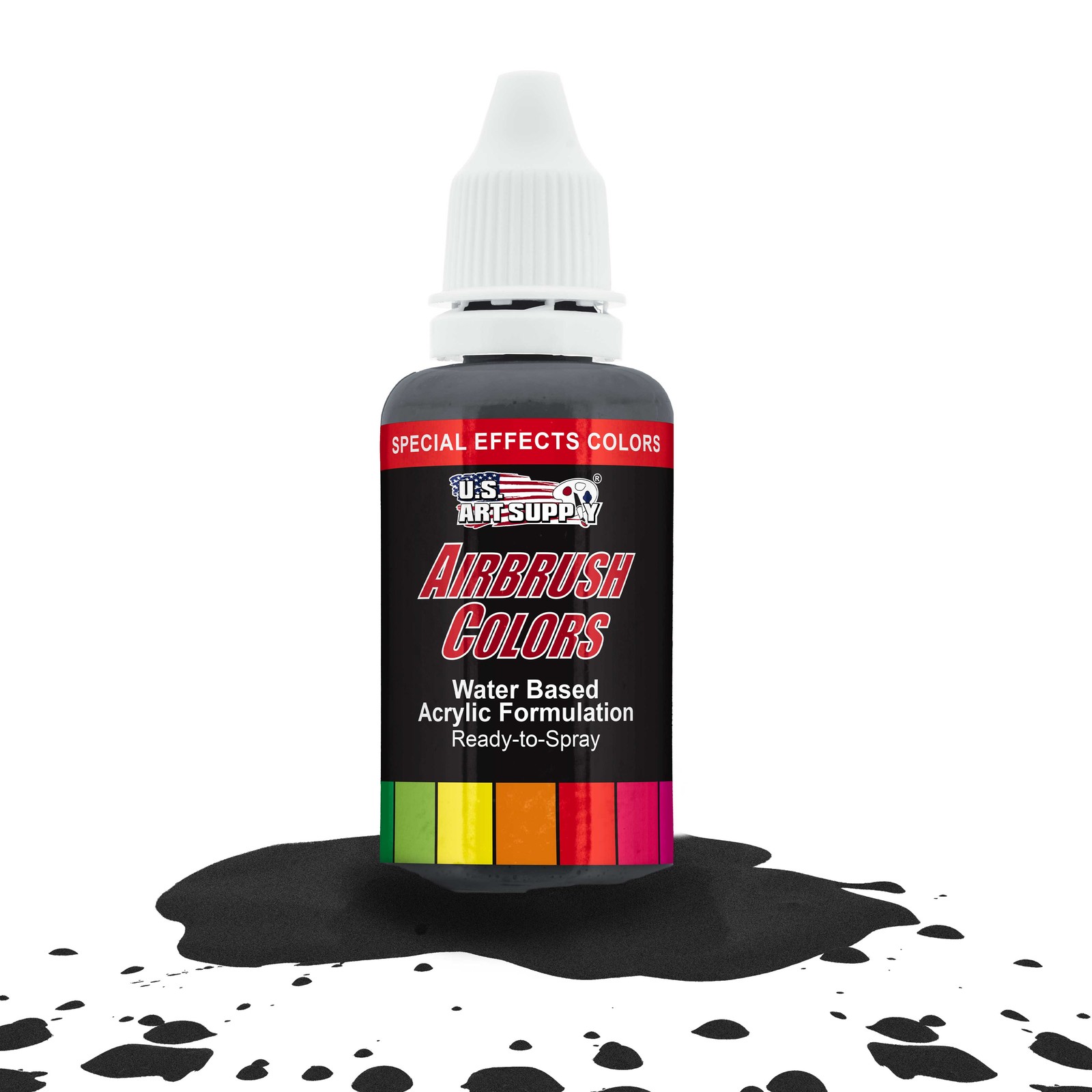 US Art Supply 1-Ounce Special Effects Black Pearl Airbrush Paint