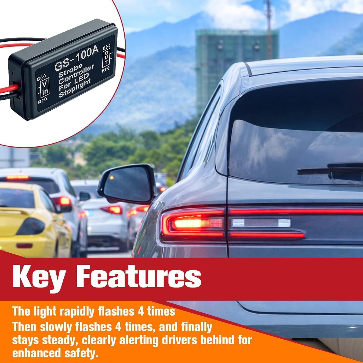 Efficient -100A Automatic Flash Strobe Controller for Enhanced Driving Safety