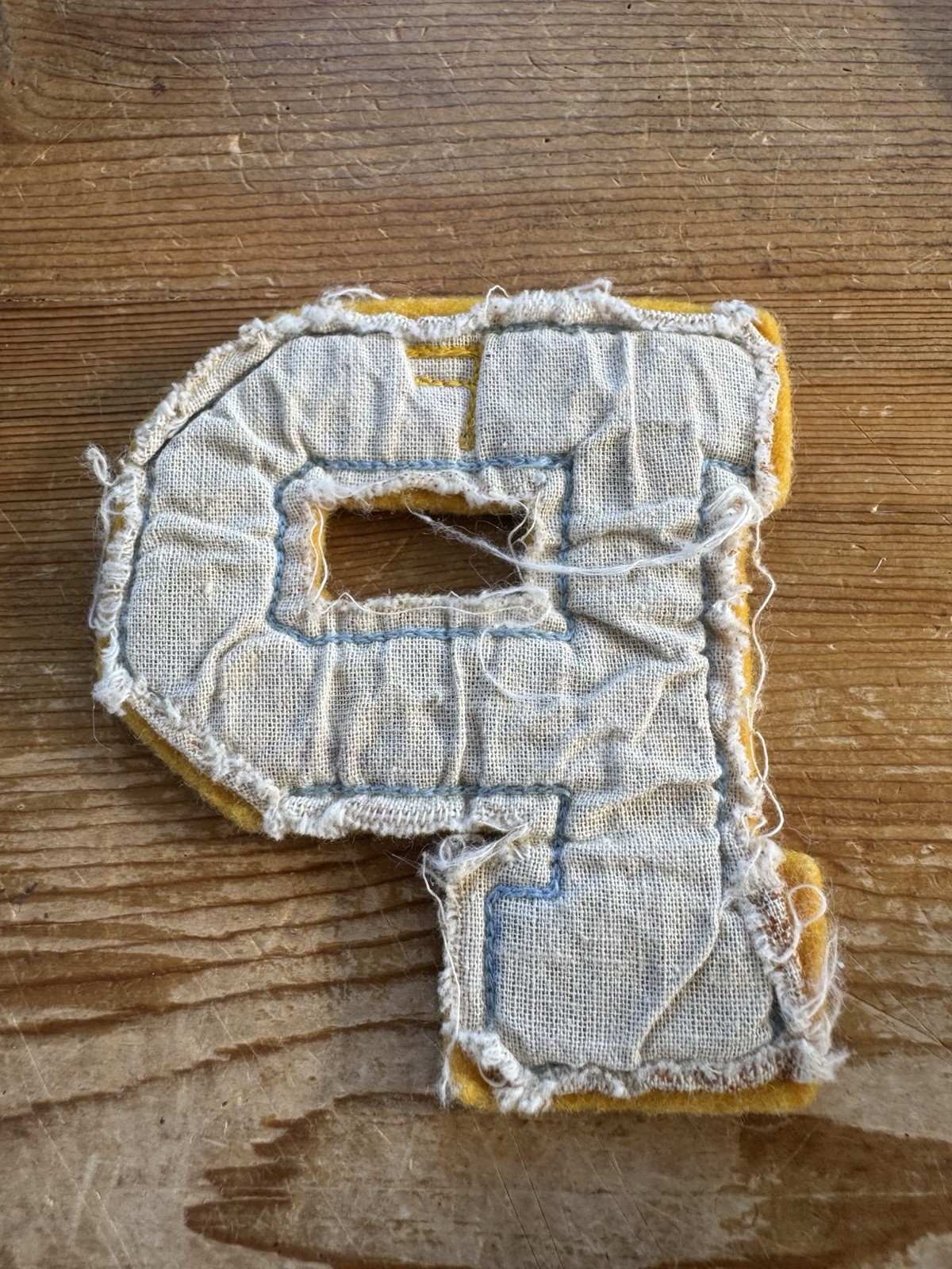 Vintage Letterman Jacket “P” Patch Blue And Yellow