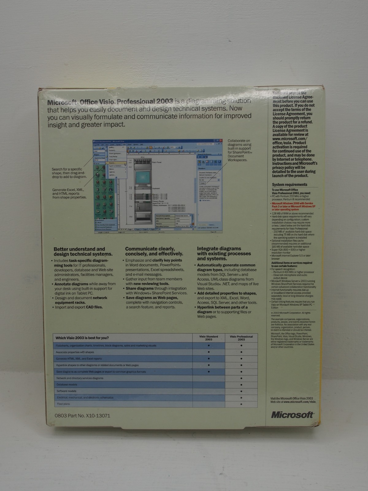 NEW SEALED Microsoft Office Visio Professional 2003 RETAIL Box