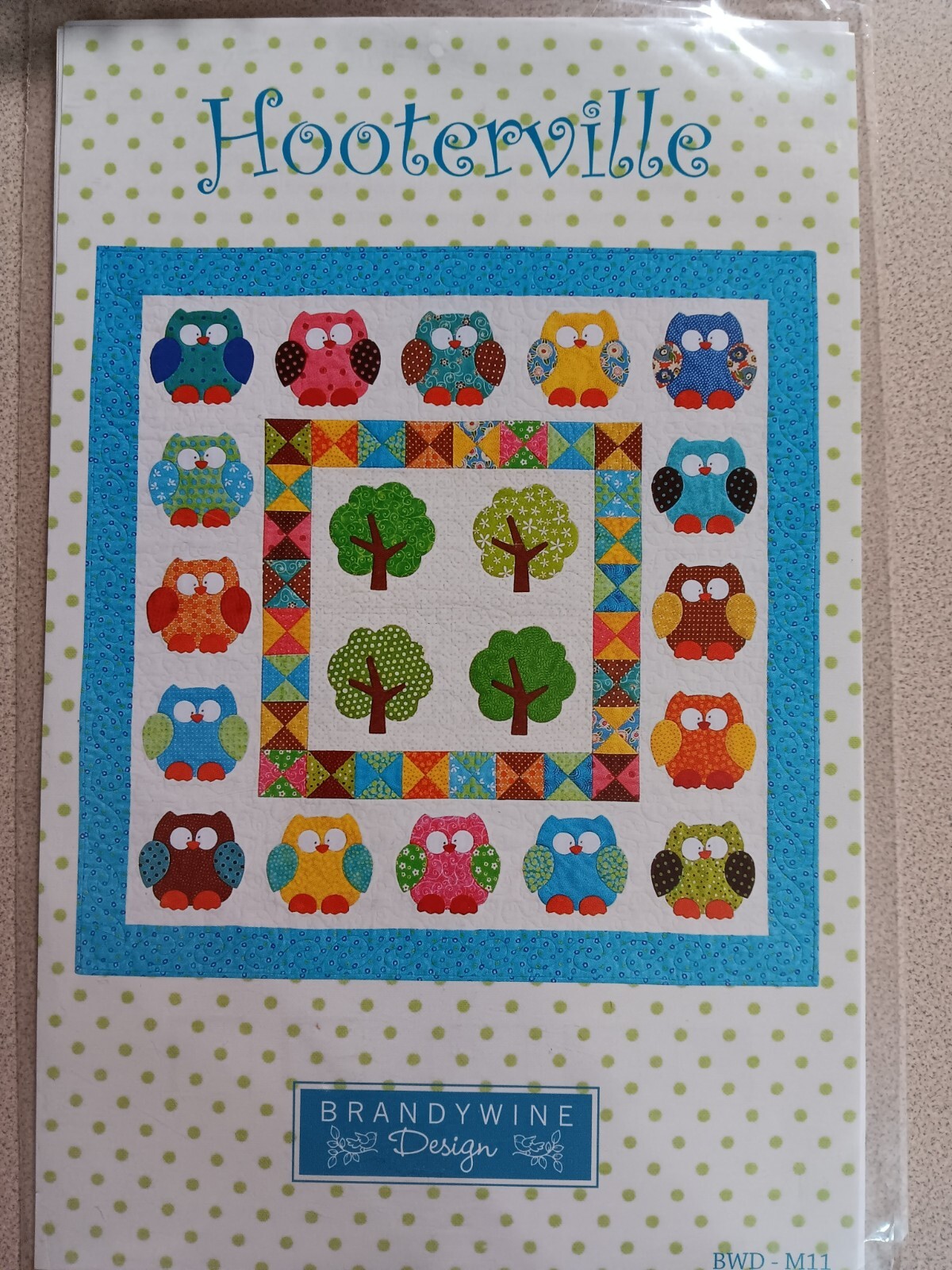Brandywine Design Hooterville Applique Owls Trees 46"x46" Quilt Pattern M11