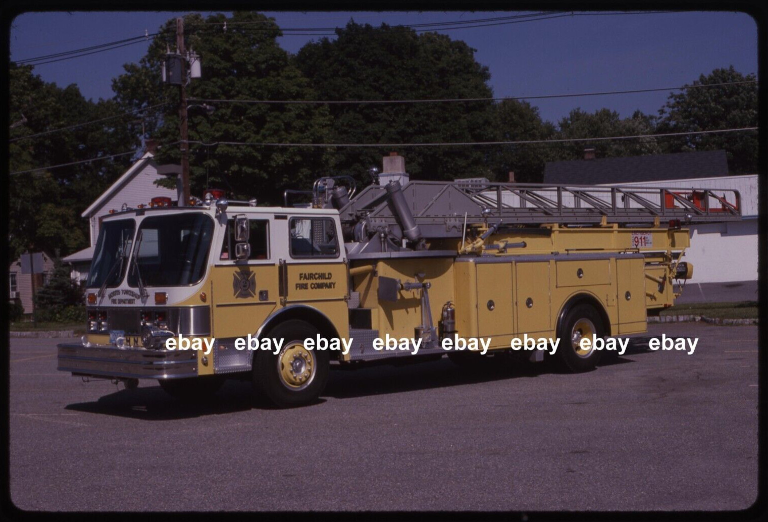 Morris Twp NJ 1987 Hahn 1962 American La France 85' Fire Apparatus Slide