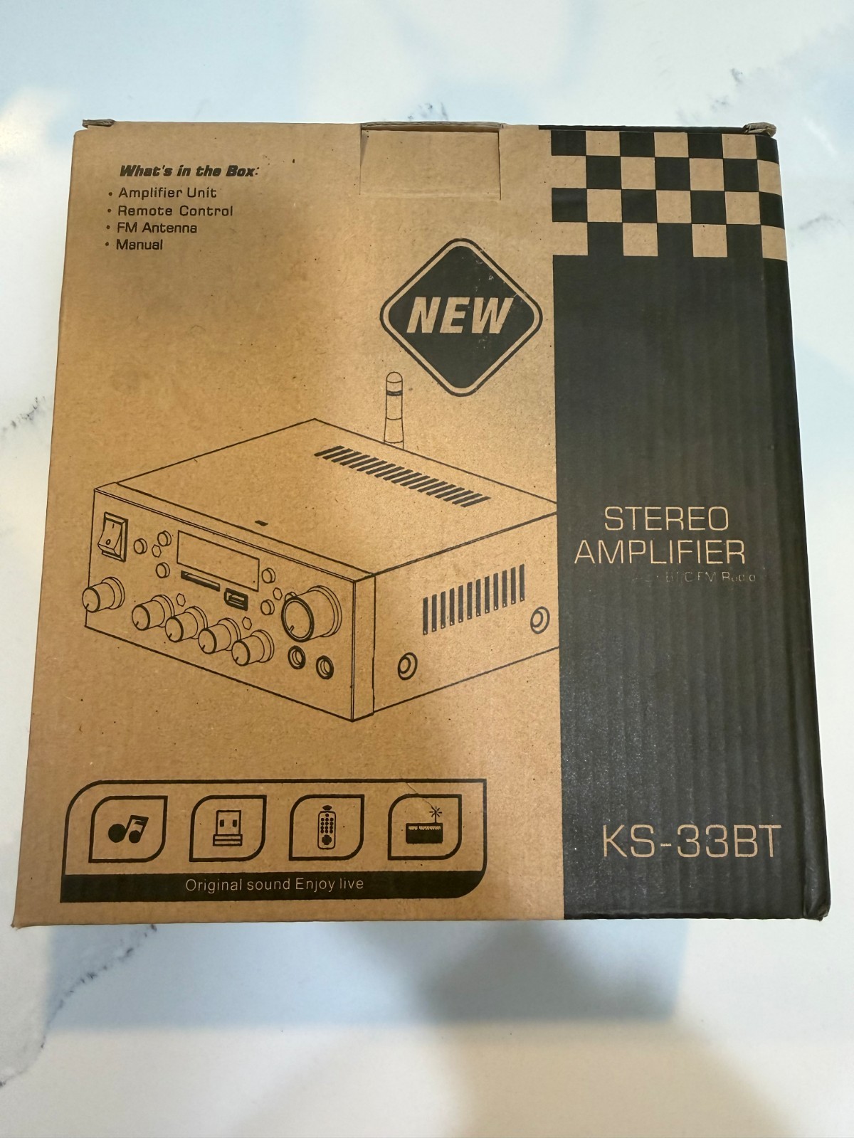 KS-33BT 800W Bluetooth Stereo Audio Amplifier Receiver