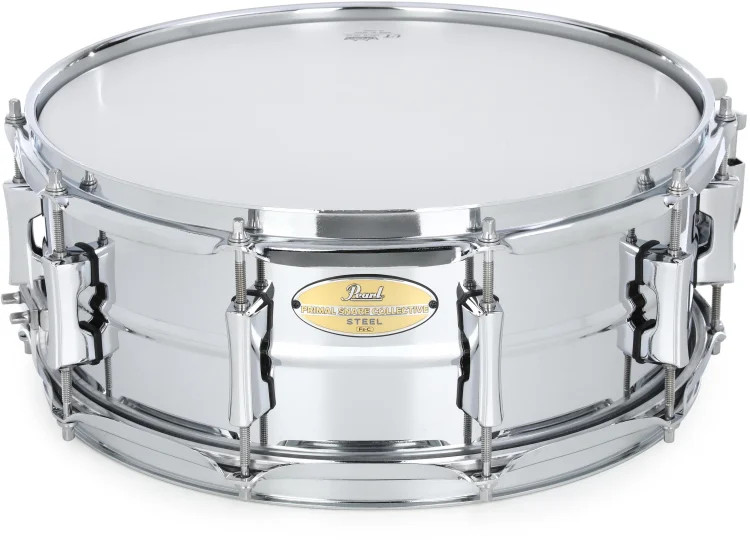 Pearl Primal Collective Snare Drum - 5.5 inches x 14 inches, Brushed Steel