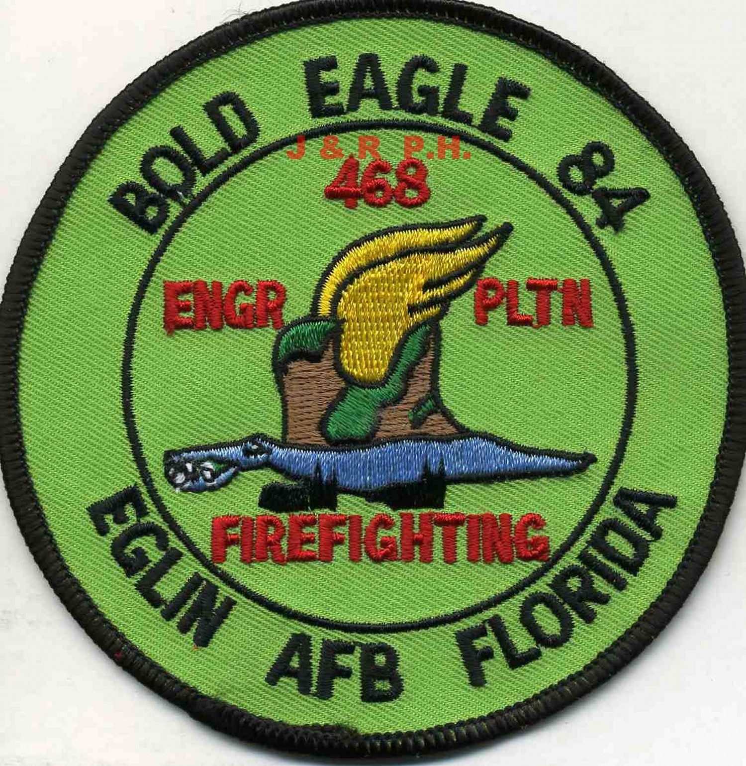 U.S.A.F. - Elgin A.F.B. "Bold Eagle 84" Fire, FL (4" round size) fire patch