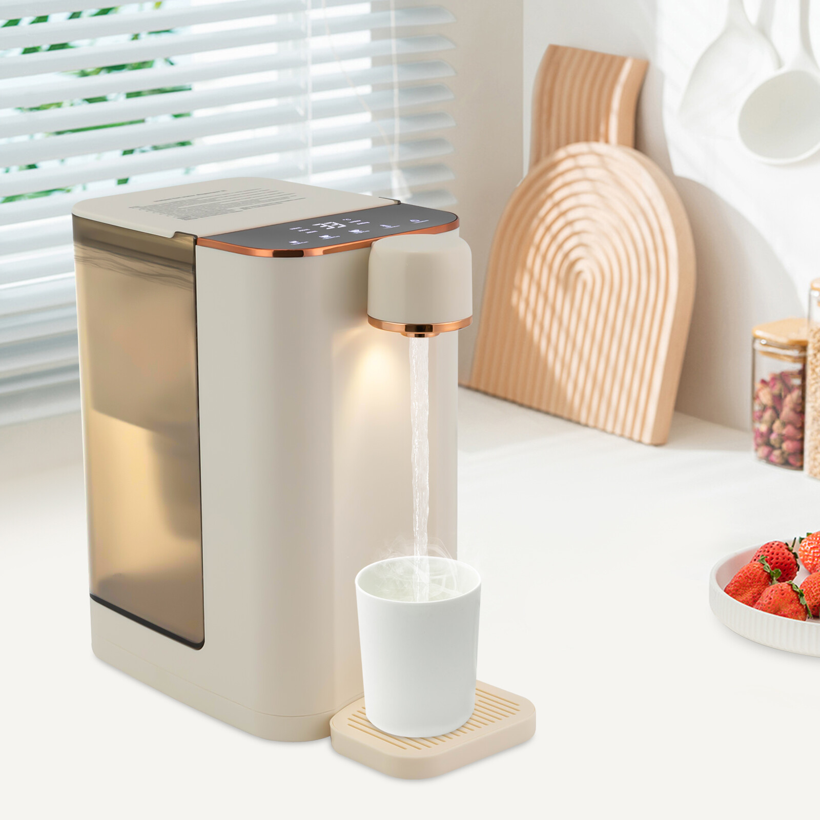1600W 3L Instant Hot Water Dispenser Electric Countertop Water Dispenser