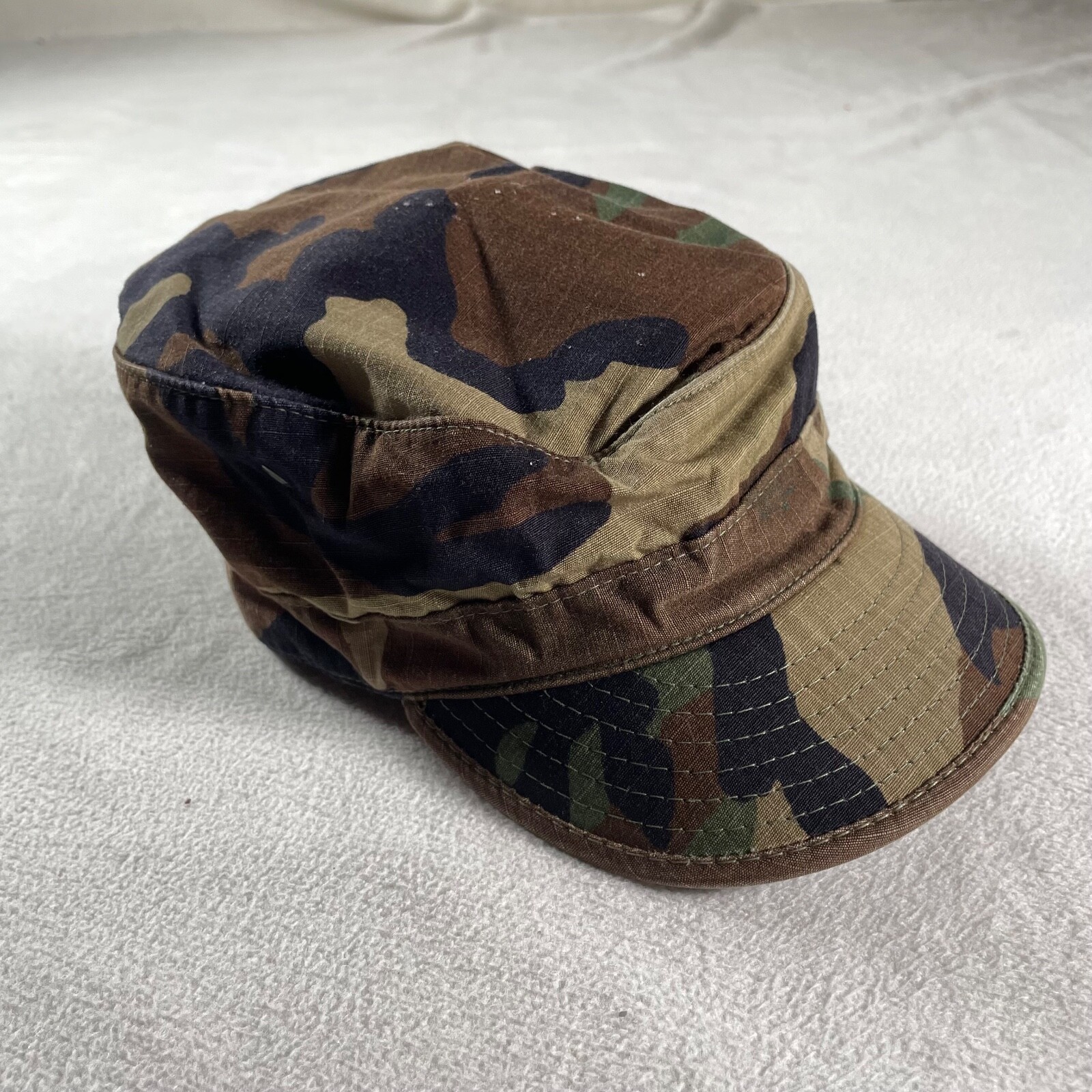 Military Hat Mens 7 3/8 Hot Weather Cap Camo Woodland Atlas Headwear Adult Army